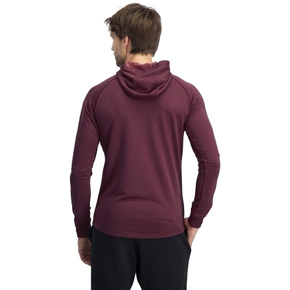 Three Sixty Six Sweatshirts for Men Zip Up Hoodie - Dry Fit Full Zip  Maroon - Picture 3 of 8